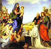 Fra Bartolomeo The Vision of St. Bernard ca 1504 Spain oil painting artist